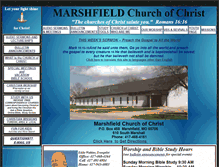 Tablet Screenshot of churchofchristmarshfld.org